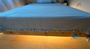 Handcrafted Floating Bed with Concealed Frame 10